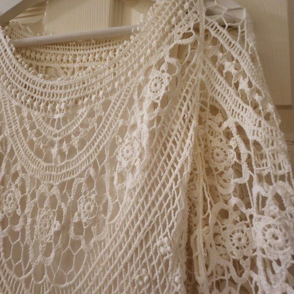 White Lace Mini Dress - Picture 3 of 3